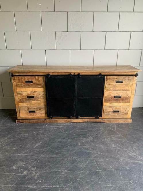Dressoir Mango Nora - 200 x 45 x 90 cm, Huis en Inrichting, Kasten | Dressoirs, Nieuw, 200 cm of meer, Overige houtsoorten, Ophalen of Verzenden