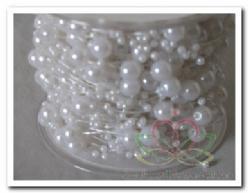 Parelketting rol 15 meter wit 3+8 mm Parelketting, Huis en Inrichting, Woonaccessoires | Kunstplanten en Kunstbloemen, Nieuw, Ophalen of Verzenden