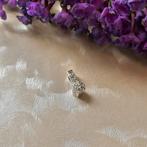 Witgouden solitair hanger met diamant; ZINZI | 0,09 ct., Ophalen of Verzenden, Gebruikt, Goud, Overige merken