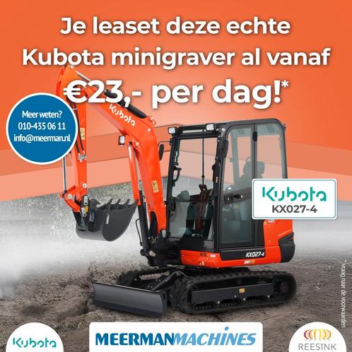 Kubota KX027-4 (vanaf €23,- per dag + 3 jaar garantie), Zakelijke goederen, Machines en Bouw | Kranen en Graafmachines, Graafmachine