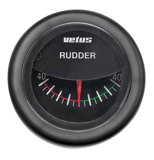 VETUS Roerstandaanwijzer - 12V - zwart/chroom - inbouwmaat, Watersport en Boten, Bootonderdelen, Ophalen of Verzenden