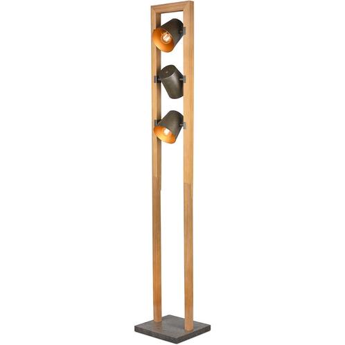 Vloerlamp - E14 Fitting - 3-lichts - Mat Zwart - Aluminium, Huis en Inrichting, Lampen | Vloerlampen, Nieuw, Metaal, 150 tot 200 cm