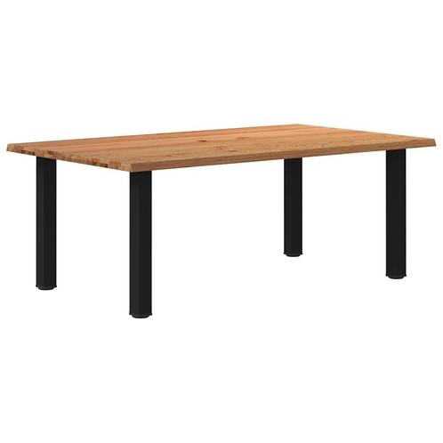 vidaXL Eettafel rechthoekig 200x120x74 cm massief eikenhout, Huis en Inrichting, Tafels | Eettafels, Nieuw, Verzenden