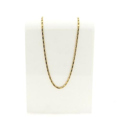Gouden scroll schakel ketting; Midas | 54 cm (heren ketting), Sieraden, Tassen en Uiterlijk, Kettingen, Overige kleuren, Gebruikt