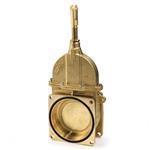 RIV messing schuifafsluiter, type 10, 6, 2x flens, Doe-het-zelf en Verbouw, Buizen en Afvoer, Nieuw, Ophalen