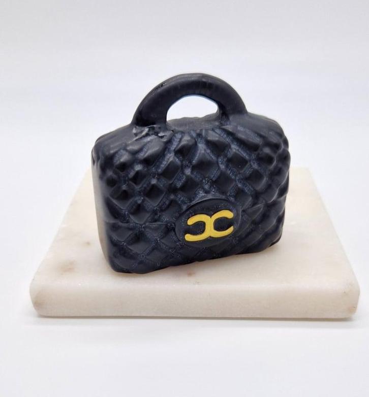 Zwarte obsidiaan tas, Verzamelen, Mineralen en Fossielen, Ophalen of Verzenden