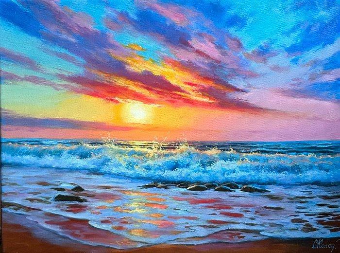 Sergey Kolodyazhniy (XX-XXI) - Sunrise breeze, Antiek en Kunst, Kunst | Schilderijen | Klassiek