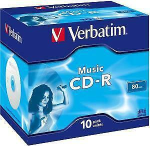 Verbatim | CD-R | 80 Min | Music | 10 Stuks, Computers en Software, Beschrijfbare discs, Nieuw, Verzenden