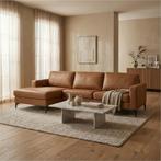 Leren hoekbank Match - 2.5-zits arm rechts + Longchair arm, 250 tot 300 cm, Bohemian, Industrieel, Modern, Scandinavisch, Hoekbank