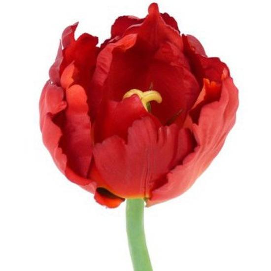 Tulp deluxe rood 25 cm Kunstbloemen - Overige kunstbloemen, Huis en Inrichting, Kamerplanten, Ophalen of Verzenden