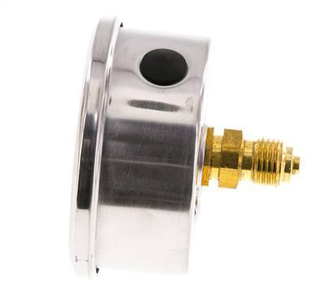 0..10 Bar Glycerine Manometer Achteraansluiting RVS/Messing, Doe-het-zelf en Verbouw, Overige Doe-het-zelf en Verbouw, Nieuw, Verzenden