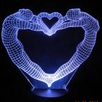 3D LED LAMP - HART MAN VROUW, Nieuw