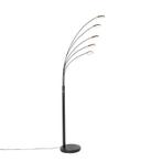 Design vloerlamp zwart incl. LED 5-lichts dimbaar - Sixties, Nieuw, Overige materialen, Design, 150 tot 200 cm