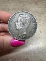 Spanje. Amadeo I. 5 Pesetas 1871 SDM (Zonder minimumprijs)