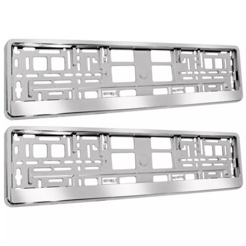 Xtrobb Chroom Kentekenplaathouder 2 Stuks - Universeel &..., Auto diversen, Auto-accessoires, Nieuw, Ophalen of Verzenden