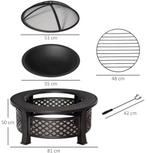 Creëer Sfeer: Brazier Vuurmand met Deksel - Houten Tuin, Tuin en Terras, Verzenden, Nieuw