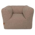 Kinderfauteuil van zachte teddy stof in warme zandkleur, Ophalen of Verzenden, Nieuw
