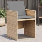 vidaXL Tuinstoelen 4 st met kussens poly rattan gemengd, Verzenden, Nieuw, Rotan