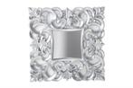 Elegante wandspiegel VENICE 75x75cm zilver antiek barokstijl, Nieuw, Ophalen of Verzenden