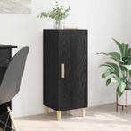 vidaXL Dressoir Zwart eiken 34.5 x 34 x 90 cm Bewerkt hout, Verzenden, Nieuw, Overige houtsoorten, Minder dan 50 cm