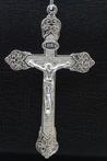 Zilveren Jezus aan kruis XL 2 ketting hanger