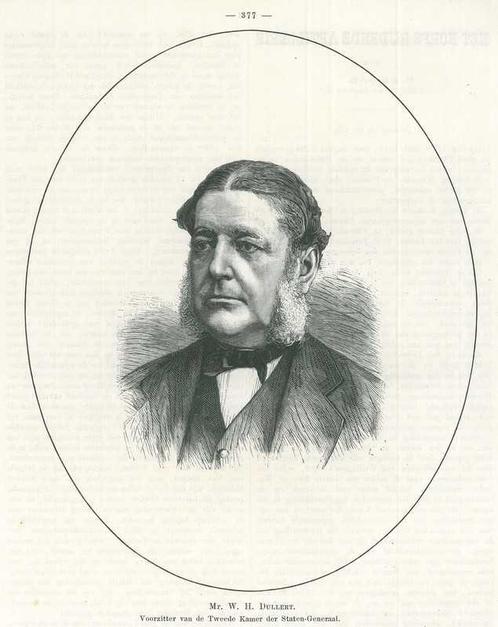 Portrait of Willem Hendrik Dullert, Antiek en Kunst, Kunst | Etsen en Gravures