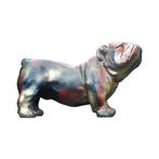 Bulldog - hond - polystone - 62 cm - kleurrijke decoratie, Ophalen of Verzenden, Nieuw