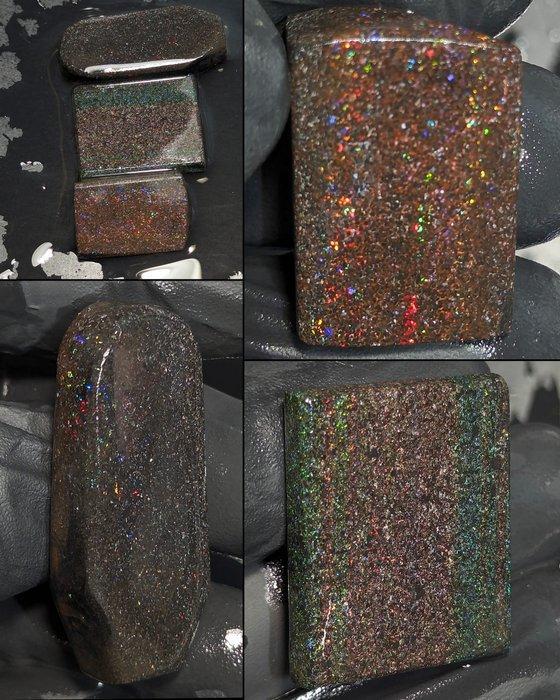 124,85 ct - Grote natuurlijke Andamooka zwarte opaal, mooi, Verzamelen, Mineralen en Fossielen