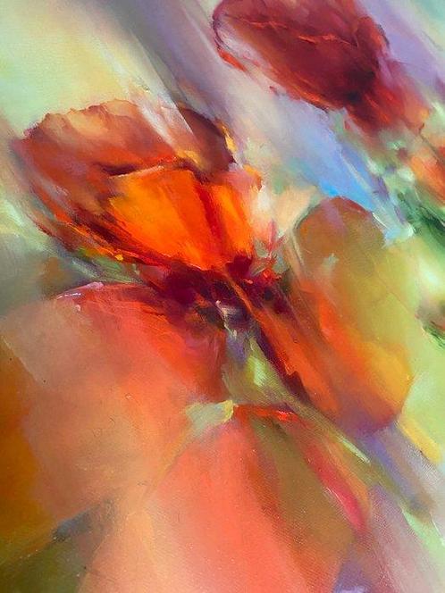 Isabel Tapias T - Unos toques de optimismo XL, Antiek en Kunst, Kunst | Schilderijen | Modern