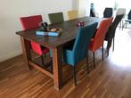 Set van 6 leren eetkamerstoelen - verschillende kleuren leer, Overige kleuren, Nieuw, Leer, Ophalen of Verzenden
