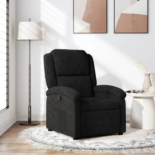 vidaXL Fauteuil verstelbaar fluweel zwart, Huis en Inrichting, Fauteuils, Nieuw, Verzenden