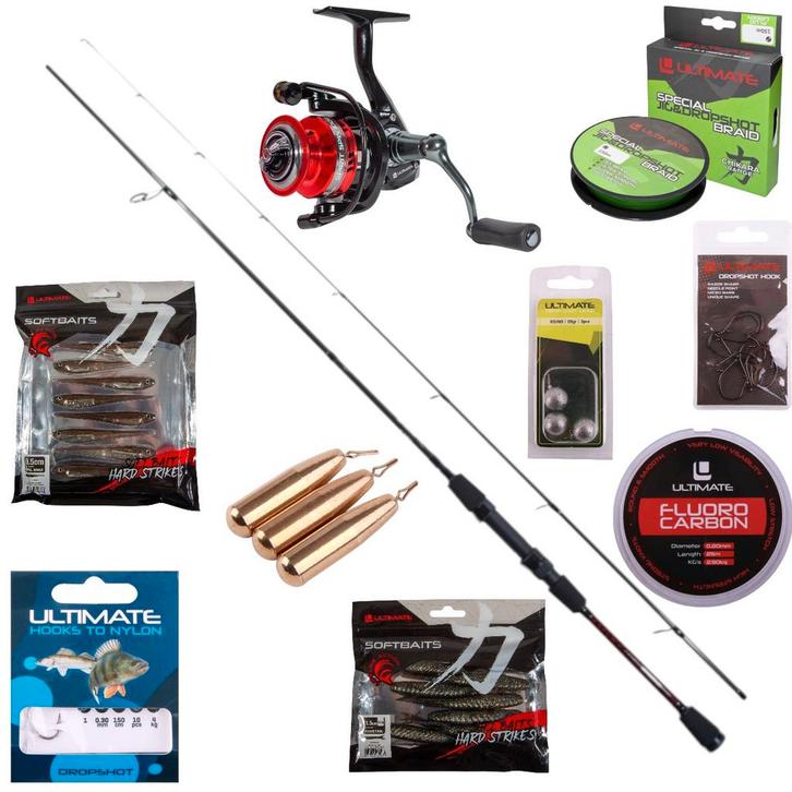Ultimate Light Jig & Dropshot Set 1,90m, Watersport en Boten, Hengelsport | Algemeen, Nieuw, Verzenden
