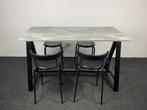 Bartafelset Compleet Refurbished Tafel 180x80 cm, Huis en Inrichting, Stoelen, Ophalen of Verzenden, Nieuw, Zwart