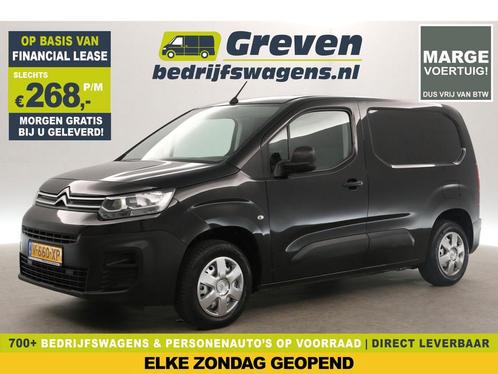 Citroën Berlingo 1.6 BlueHDI L1H1 Marge Airco Trekh €268pm, Auto's, Bestelauto's, Handgeschakeld, Diesel, Zwart, Citroën, Verzenden