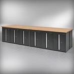 Datona Werkbank PRO eiken - 12 opbergkasten - 400 cm - zwart, Ophalen of Verzenden, Nieuw
