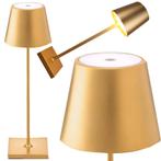 Oplaadbare Draadloze Tafellamp – 38cm Goud – LED Nachtlamp, Huis en Inrichting, Lampen | Tafellampen, Ophalen of Verzenden, Nieuw