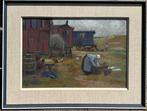 Edgar Farasijn (1858-1938) - Woonwagens bij Katwijk