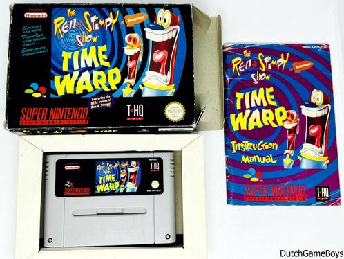 Super Nintendo / Snes - The Ren & Stimpy Show - Time Warp -, Spelcomputers en Games, Games | Nintendo Super NES, Gebruikt, Verzenden