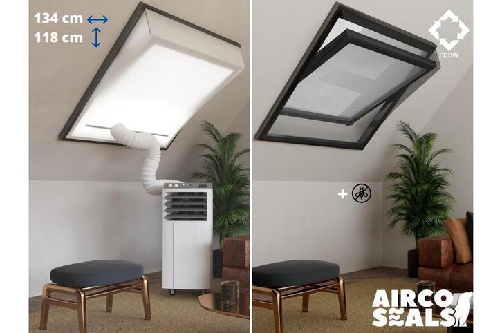 Raamafdichtingskit Mobiele Airco - Met Hor – 134 x 118 cm, Witgoed en Apparatuur, Airco's, Nieuw, Verzenden