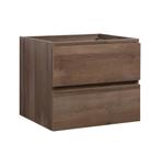 Wastafelkast Angela 60 x 48 cm Bruin Eiken Wastafelmeubel, Huis en Inrichting, Badkamer | Badkamermeubels, Verzenden, Nieuw, Wastafelkast