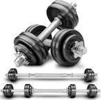 Dumbells set - Gewichten set - Halterset - Verstelbaar - 15, Sport en Fitness, Fitnessmaterialen, Verzenden, Zo goed als nieuw