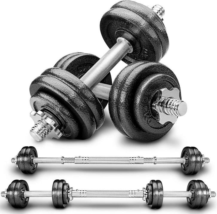 Dumbells set - Gewichten set - Halterset - Verstelbaar - 15, Sport en Fitness, Fitnessmaterialen, Zo goed als nieuw, Verzenden