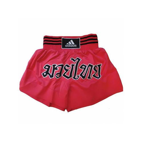 Adidas Thaiboksshort STH02 Shock Rood/Zwart Small, Sport en Fitness, Vechtsporten en Zelfverdediging, Overige, Nieuw, Vechtsportkleding