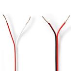 Speaker kabel 2x 0,35 mm2 | 100 meter | Zwart/Rood of Wit, Nieuw, Luidsprekerkabel, 10 meter of meer, Verzenden