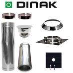 Set EPDM Ø130mm DINAK met nisbus en trekkap en vloersteun, Huis en Inrichting, Kachels, Ophalen of Verzenden, Nieuw, Hout, Vrijstaand