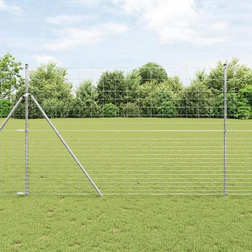 vidaXL Veldomheining 1,6 x 10 m Gegalvaniseerd Staal, Tuin en Terras, Schuttingen, Nieuw, IJzer, Verzenden