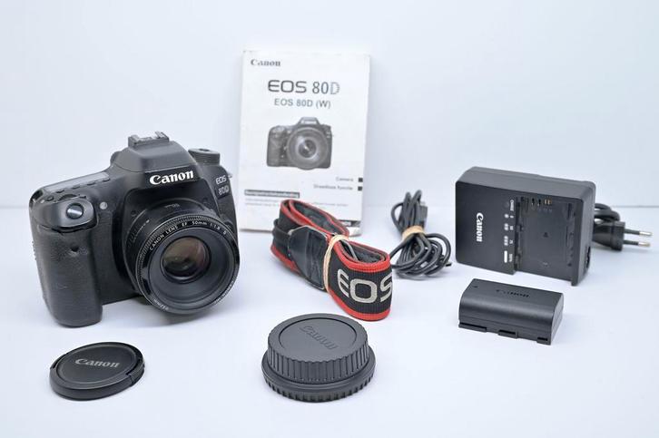 Canon 80D + 50mm F1.8, Audio, Tv en Foto, Fotocamera's Digitaal, Geen optische zoom, Gebruikt, Canon, Spiegelreflex, Ophalen of Verzenden