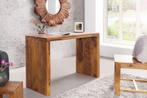 Solide consoletafel MAKASSAR 100 cm bureau met sheesham, Ophalen of Verzenden, Nieuw