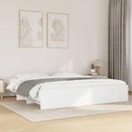 vidaXL Bedframe zonder matras 180x200 cm spaanplaat wit, Eenpersoons, Verzenden, Wit, Nieuw