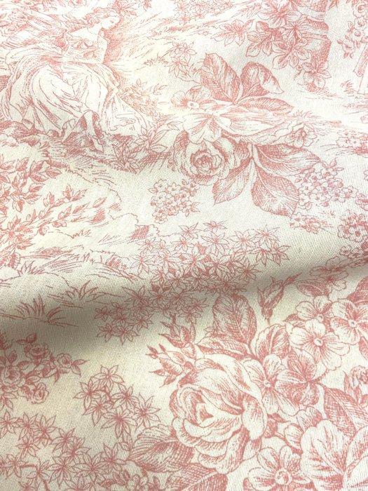 Prestigieus en exclusief toile de Jouy stof in dubbele, Antiek en Kunst, Antiek | Kleden en Textiel